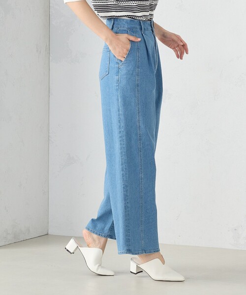 COMME CA ISM（コムサイズム）の「デニム　ワイドパンツ / セットアップ対応（デニムパンツ・レディース・ブルー/インディゴブルー・SMALL/MEDIUM/LARGE）」の11枚目の写真