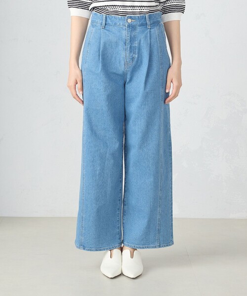 COMME CA ISM（コムサイズム）の「デニム　ワイドパンツ / セットアップ対応（デニムパンツ・レディース・ブルー/インディゴブルー・SMALL/MEDIUM/LARGE）」の12枚目の写真