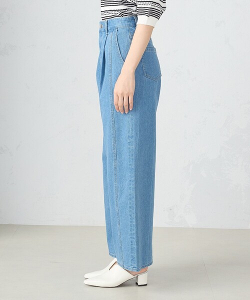 COMME CA ISM（コムサイズム）の「デニム　ワイドパンツ / セットアップ対応（デニムパンツ・レディース・ブルー/インディゴブルー・SMALL/MEDIUM/LARGE）」の13枚目の写真