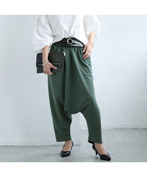 GOLDJAPAN(ゴールドジャパン)の「ストレッチサルエルパンツ【大きいサイズ対応】(その他パンツ・レディース・ブラック/カーキ・4L~5L/LL~3L)」の6枚目の写真