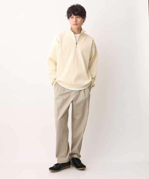 a.v.v（アーヴェヴェ）の「【大人カジュアル】ハーフジップニット（ニット/セーター・メンズ・アイボリー/チャコールグレー・46/48）」の3枚目の写真