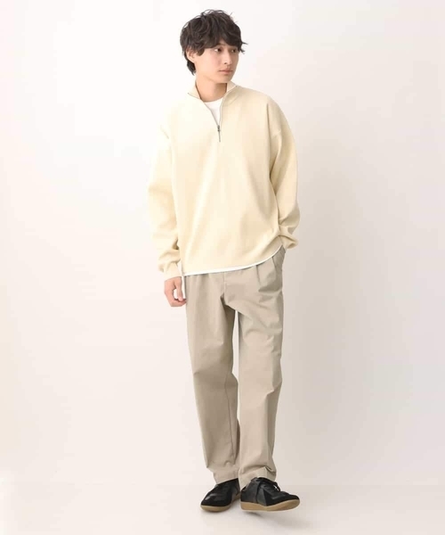 a.v.v（アーヴェヴェ）の「【大人カジュアル】ハーフジップニット（ニット/セーター・メンズ・アイボリー/チャコールグレー・46/48）」の4枚目の写真