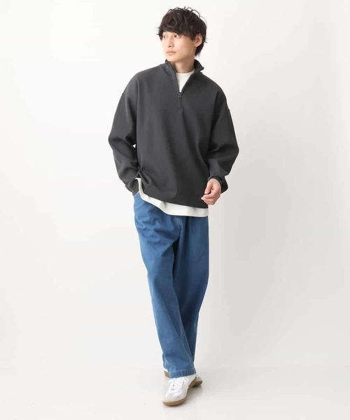 a.v.v（アーヴェヴェ）の「【大人カジュアル】ハーフジップニット（ニット/セーター・メンズ・アイボリー/チャコールグレー・46/48）」の5枚目の写真