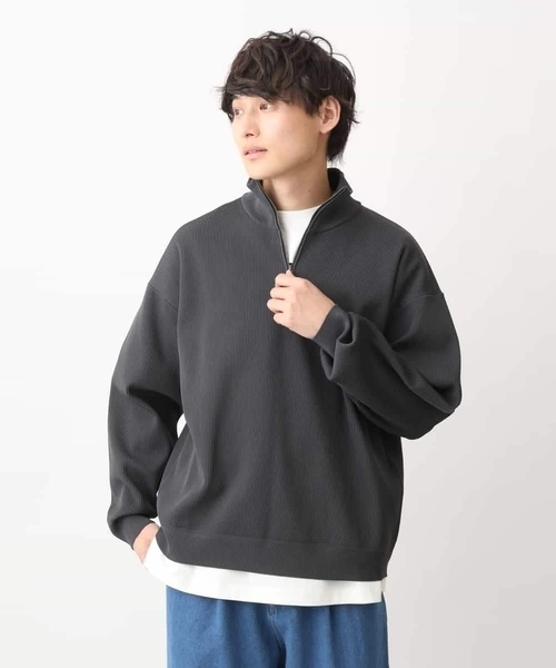 a.v.v（アーヴェヴェ）の「【大人カジュアル】ハーフジップニット（ニット/セーター・メンズ・アイボリー/チャコールグレー・46/48）」の8枚目の写真