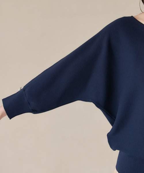 VIS（ビス）の「【前後2WAY】ドルマン七分袖ニットプルオーバー（ニット/セーター・レディース・オフホワイト/グリーン系その他/ブルー系その他/ベージュ系その他3・FREE）」の18枚目の写真