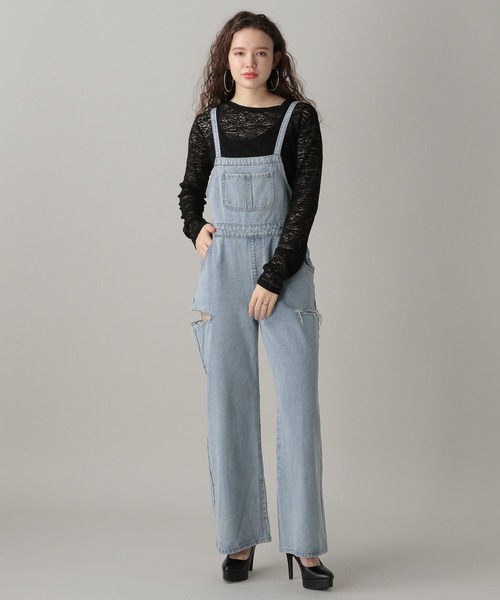 FOREVER 21(フォーエバー トゥエンティーワン)の「【2024SS】サイドカットサロペット(サロペット/オーバーオール・レディース・ブラック/ライトブルー・SMALL/MEDIUM)」の4枚目の写真