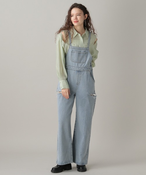 FOREVER 21(フォーエバー トゥエンティーワン)の「【2024SS】サイドカットサロペット(サロペット/オーバーオール・レディース・ブラック/ライトブルー・SMALL/MEDIUM)」の3枚目の写真