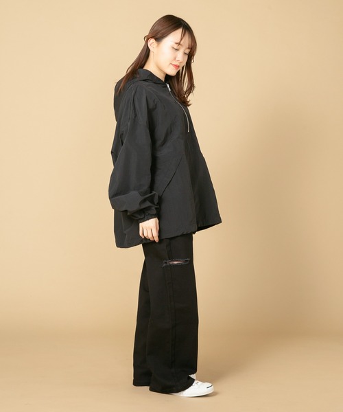 OUTDOOR PRODUCTS(アウトドアプロダクツ)の「【OUTDOOR PRODUCTS/アウトドアプロダクツ】ナイロンアノラックパーカー(ナイロンジャケット・レディース・オフホワイト/カーキ/ブラック・FREE)」の4枚目の写真