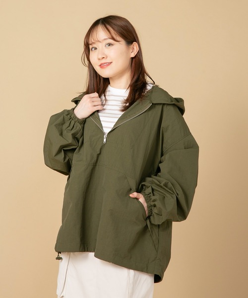 OUTDOOR PRODUCTS(アウトドアプロダクツ)の「【OUTDOOR PRODUCTS/アウトドアプロダクツ】ナイロンアノラックパーカー(ナイロンジャケット・レディース・オフホワイト/カーキ/ブラック・FREE)」の11枚目の写真