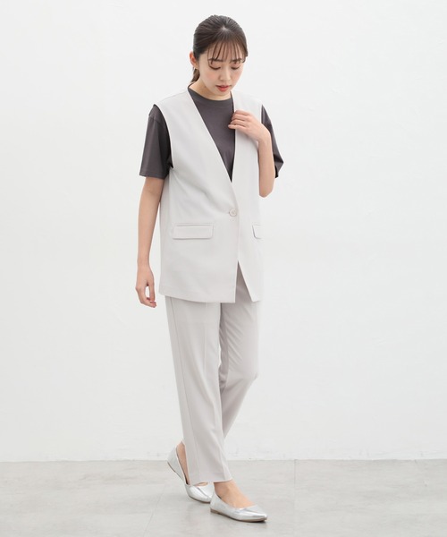 Honeys（ハニーズ）の「カラーレスジレ（ベスト・レディース・ネイビー/ベージュ/ライトベージュ/ブラック・S/M/L/LL）」の7枚目の写真