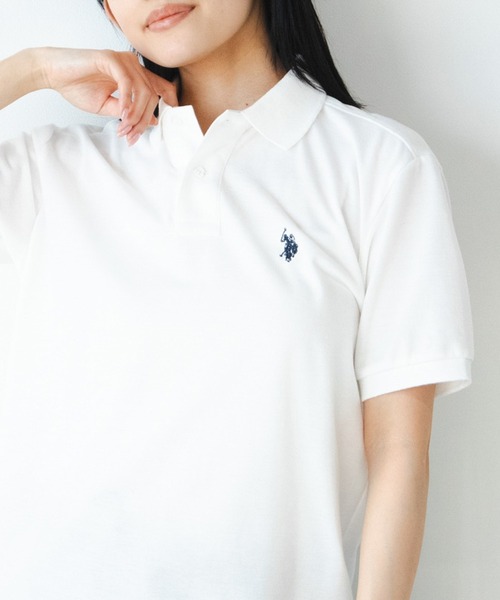 U.S. POLO ASSN.(ユーエスポロアッスン)の「U.S. POLO ASSN./ユーエスポロアッスン 鹿の子半袖ポロシャツ(ポロシャツ・メンズ・ブラック/ダークグリーン/ネイビー/オフホワイト・LL/S/M/L)」の2枚目の写真