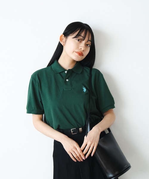 U.S. POLO ASSN.(ユーエスポロアッスン)の「U.S. POLO ASSN./ユーエスポロアッスン 鹿の子半袖ポロシャツ(ポロシャツ・メンズ・ブラック/ダークグリーン/ネイビー/オフホワイト・LL/S/M/L)」の3枚目の写真