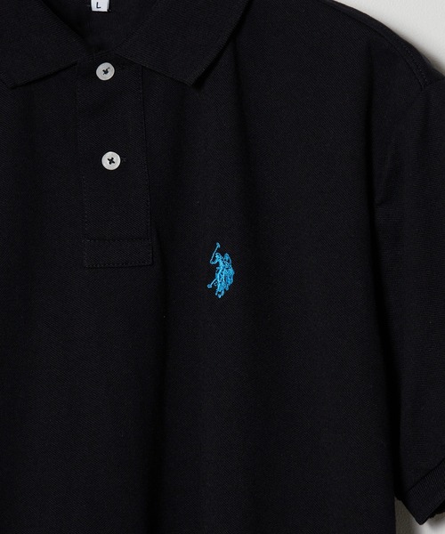 U.S. POLO ASSN.(ユーエスポロアッスン)の「U.S. POLO ASSN./ユーエスポロアッスン 鹿の子半袖ポロシャツ(ポロシャツ・メンズ・ブラック/ダークグリーン/ネイビー/オフホワイト・LL/S/M/L)」の7枚目の写真