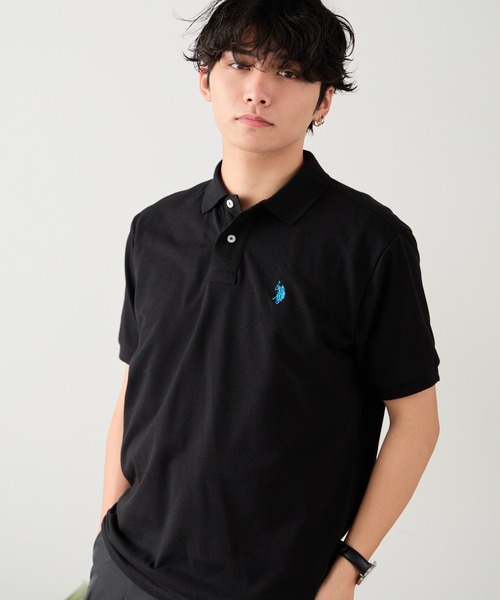 U.S. POLO ASSN.(ユーエスポロアッスン)の「U.S. POLO ASSN./ユーエスポロアッスン 鹿の子半袖ポロシャツ(ポロシャツ・メンズ・ブラック/ダークグリーン/ネイビー/オフホワイト・LL/S/M/L)」の13枚目の写真
