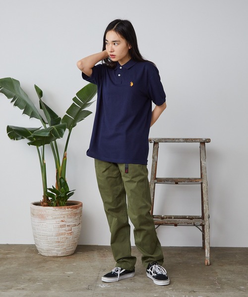 U.S. POLO ASSN.(ユーエスポロアッスン)の「U.S. POLO ASSN./ユーエスポロアッスン 鹿の子半袖ポロシャツ(ポロシャツ・メンズ・ブラック/ダークグリーン/ネイビー/オフホワイト・LL/S/M/L)」の20枚目の写真