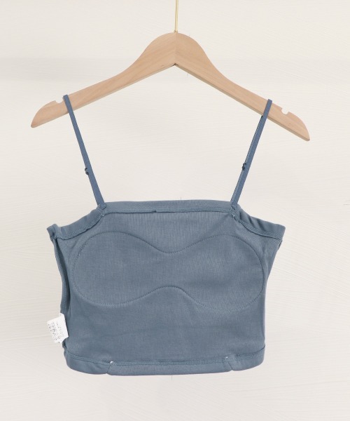 Miniministore(ミニミニストア)の「クロップド ギャザーキャミソールカップ付(キャミソール・レディース・ダークグレー/ブルー/ブラック/ホワイト/グリーン・FREE)」の22枚目の写真