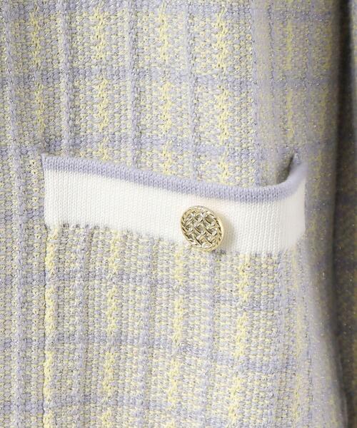 index（インデックス）の「◆カラーツイードニットカーディガン【洗濯機洗い可】（カーディガン/ボレロ・レディース・パープル系1/ブラック系1/ホワイト系4・42/40/38/36）」の18枚目の写真