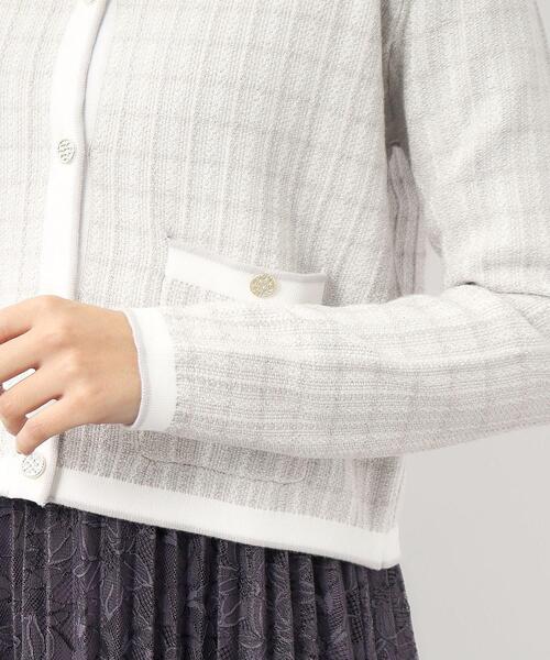 index（インデックス）の「◆カラーツイードニットカーディガン【洗濯機洗い可】（カーディガン/ボレロ・レディース・パープル系1/ブラック系1/ホワイト系4・42/40/38/36）」の14枚目の写真