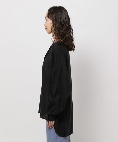 niko and...（ニコアンド）の「リネンリヨセルスキッパーシャツ（シャツ/ブラウス・レディース・オフホワイト/ブルー/ブラック/アイボリー・MEDIUM/LARGE）」の20枚目の写真