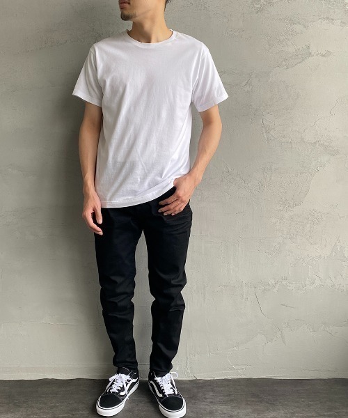 HANES（ヘインズ）の「[HANES/ヘインズ] 2P ジャパンフィット クルーネックTシャツ(アソート)（Tシャツ/カットソー・レディース・ホワイト×ブラック・S/M/L/XL）」の4枚目の写真