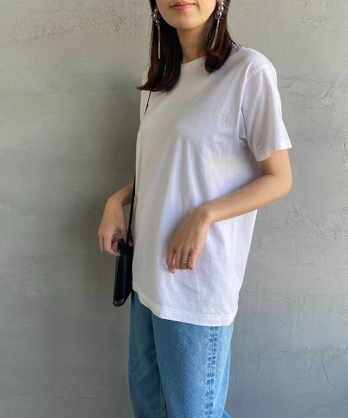 HANES（ヘインズ）の「[HANES/ヘインズ] 2P ジャパンフィット クルーネックTシャツ(アソート)（Tシャツ/カットソー・レディース・ホワイト×ブラック・S/M/L/XL）」の22枚目の写真