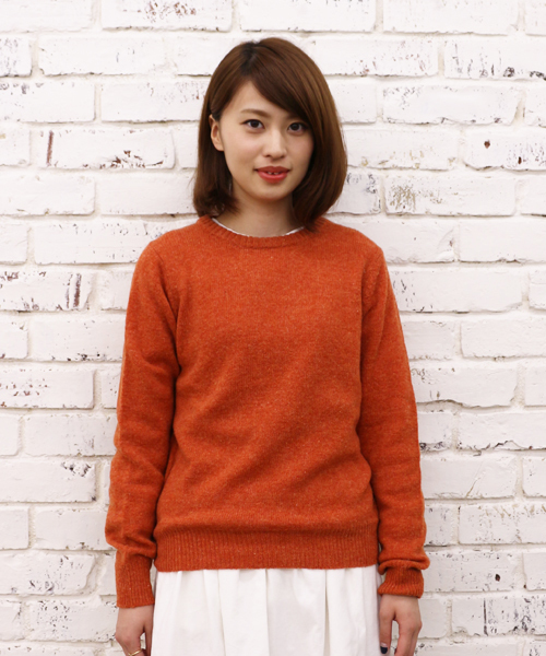 CIAOPANIC（チャオパニック）の「【Ciaopanic】ウォッシャブル天竺編みC/N（ニット/セーター・レディース・アイボリー/グリーン/ダークブルー/ネイビー/ピンク/オレンジ/グレー・FREE）」の7枚目の写真