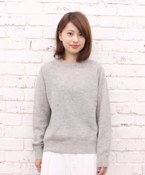 CIAOPANIC（チャオパニック）の「【Ciaopanic】ウォッシャブル天竺編みC/N（ニット/セーター・レディース・アイボリー/グリーン/ダークブルー/ネイビー/ピンク/オレンジ/グレー・FREE）」の16枚目の写真