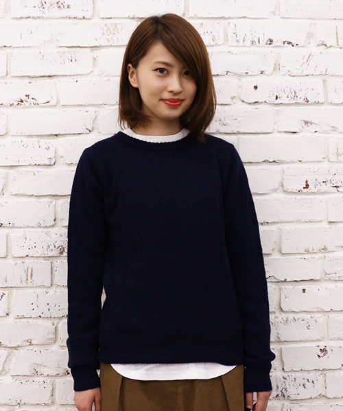 CIAOPANIC（チャオパニック）の「【Ciaopanic】ウォッシャブル天竺編みC/N（ニット/セーター・レディース・アイボリー/グリーン/ダークブルー/ネイビー/ピンク/オレンジ/グレー・FREE）」の17枚目の写真