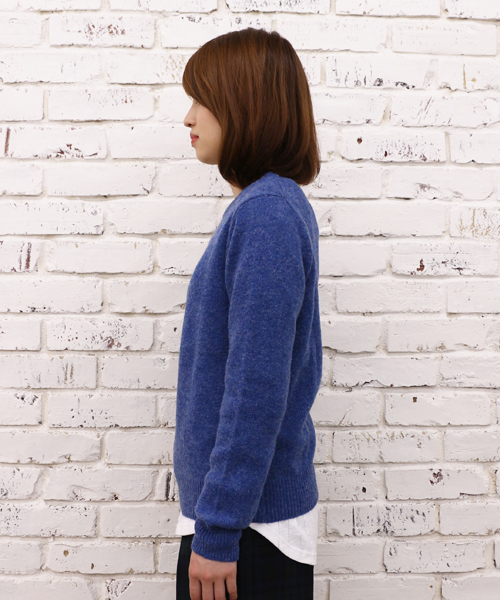 CIAOPANIC（チャオパニック）の「【Ciaopanic】ウォッシャブル天竺編みC/N（ニット/セーター・レディース・アイボリー/グリーン/ダークブルー/ネイビー/ピンク/オレンジ/グレー・FREE）」の13枚目の写真