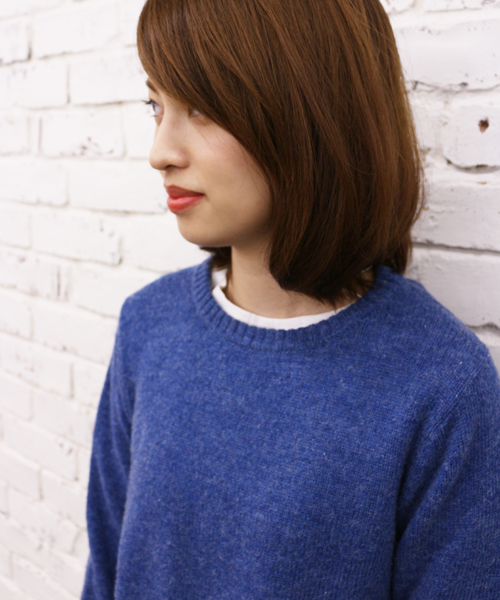 CIAOPANIC（チャオパニック）の「【Ciaopanic】ウォッシャブル天竺編みC/N（ニット/セーター・レディース・アイボリー/グリーン/ダークブルー/ネイビー/ピンク/オレンジ/グレー・FREE）」の15枚目の写真