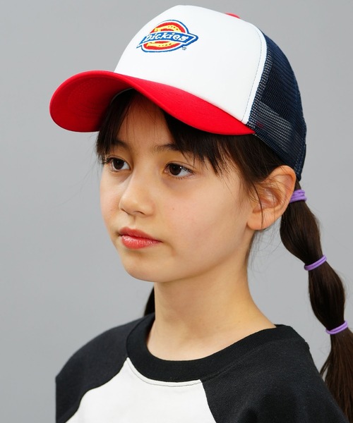 Dickies（ディッキーズ）の「Dickies/ディッキーズ キッズ キャップ EMBメッシュCAP 80566300（キャップ・キッズ・ブラック/レッド/グリーン/ブルー・FREE）」の2枚目の写真