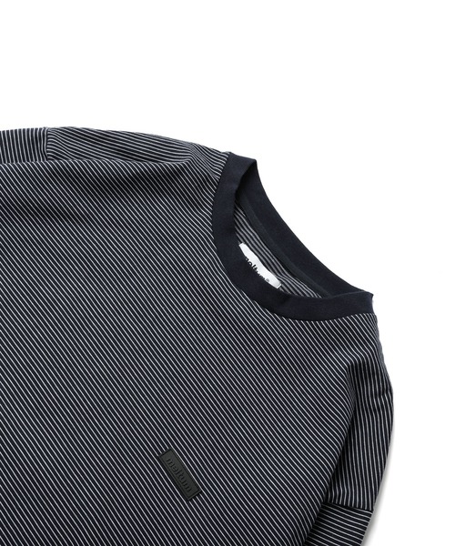 新品同様　メルタム　ボーダー　ロンT ブラック　サイズ2 （M） meltum（メルタム）の「BORDER L/S T-SHIRT / ボーダーロング