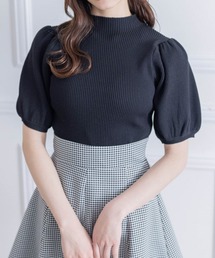 clear | パフスリーブ半袖リブニットトップス≪2024SS新作≫(ニット/セーター)