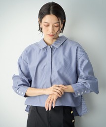 ショートストライプシャツ