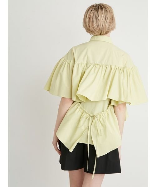 styling/(スタイリング)の「2WAYラッフルギャザーブラウス(シャツ/ブラウス・レディース・ホワイト/ライム/ブラック・FREE)」の18枚目の写真