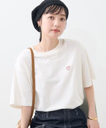 FREAK'S STORE | ワンポイントハート刺繍 ベーシックTシャツ(Tシャツ/カットソー)