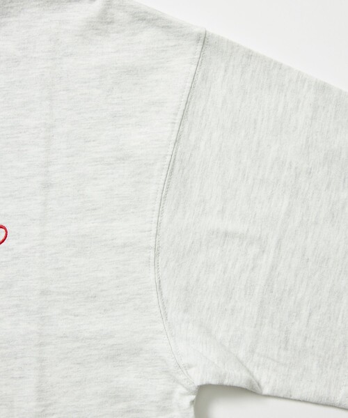 FREAK'S STORE（フリークスストア）の「ワンポイントハート刺繍 ベーシックTシャツ（Tシャツ/カットソー・レディース・チャコールグレー/オフホワイト/ライトグレー/ピンク/その他13・ﾌﾘ-）」の7枚目の写真