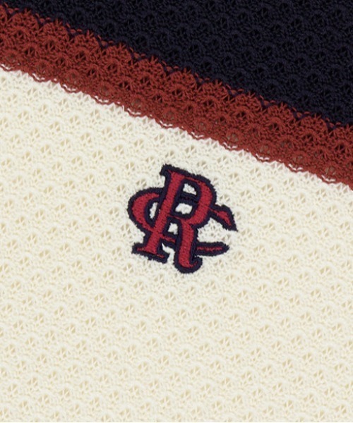 ROMANTIC CROWN（ロマンティッククラウン）の「A'GEM/9 × .kom 『ROMANTIC CROWN/ロマンティック クラウン』 DOUBLE LINE WAFFLE KNIT VEST/ラインニットベスト（ベスト・メンズ・アイボリー/ネイビー・L）」の12枚目の写真