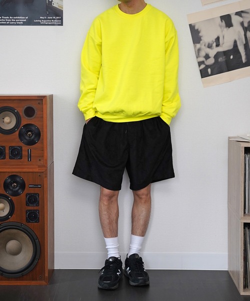 SUNNY  SPORTS（サニースポーツ）の「【SUNNY SPORTS サニースポーツ】 FAKE SUEDE BAGGY SHORT PANTS　スウェード　ショーツ（その他パンツ・メンズ・グリーン/ブラック/ブラウン・LARGE/MEDIUM）」の4枚目の写真