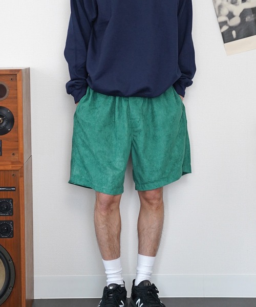 SUNNY  SPORTS（サニースポーツ）の「【SUNNY SPORTS サニースポーツ】 FAKE SUEDE BAGGY SHORT PANTS　スウェード　ショーツ（その他パンツ・メンズ・グリーン/ブラック/ブラウン・LARGE/MEDIUM）」の9枚目の写真