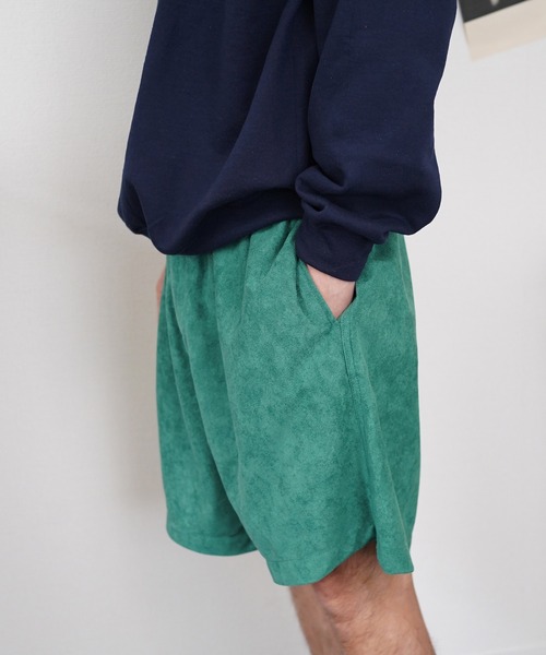 SUNNY  SPORTS（サニースポーツ）の「【SUNNY SPORTS サニースポーツ】 FAKE SUEDE BAGGY SHORT PANTS　スウェード　ショーツ（その他パンツ・メンズ・グリーン/ブラック/ブラウン・LARGE/MEDIUM）」の10枚目の写真