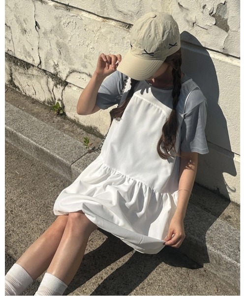 3.3 Field Trip （3.3フィールドトリップ）の「3.3 Field Trip／リボン　ＣＡＰ（キャップ・レディース・ネイビー/ベージュ・FREE）」の2枚目の写真