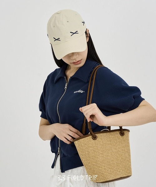 3.3 Field Trip （3.3フィールドトリップ）の「3.3 Field Trip／リボン　ＣＡＰ（キャップ・レディース・ネイビー/ベージュ・FREE）」の21枚目の写真