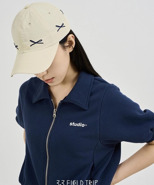 3.3 Field Trip （3.3フィールドトリップ）の「3.3 Field Trip／リボン　ＣＡＰ（キャップ・レディース・ネイビー/ベージュ・FREE）」の17枚目の写真