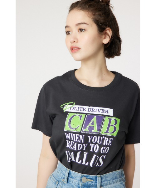 RODEO CROWNS WIDE BOWL(ロデオクラウンズワイドボウル)の「CAB CALL Tシャツ(Tシャツ/カットソー・レディース・杢グレー/チャコールグレー/オフホワイト・FREE)」の1枚目の写真