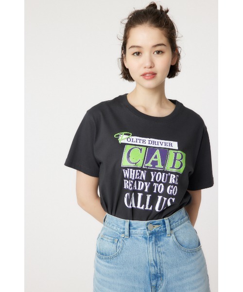 RODEO CROWNS WIDE BOWL(ロデオクラウンズワイドボウル)の「CAB CALL Tシャツ(Tシャツ/カットソー・レディース・杢グレー/チャコールグレー/オフホワイト・FREE)」の4枚目の写真