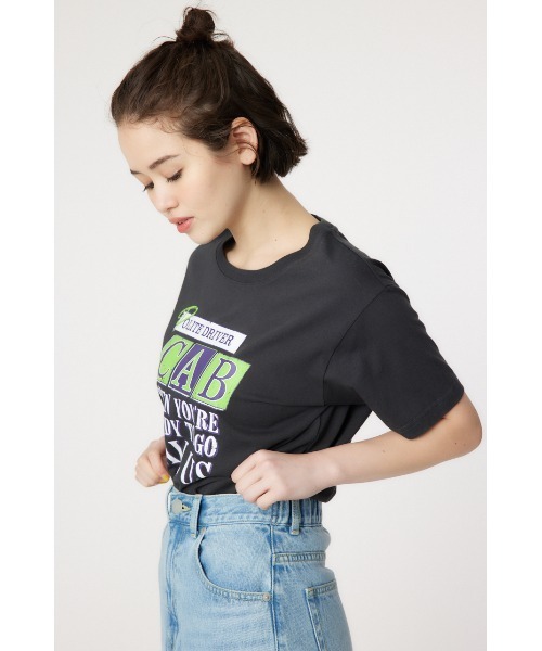 RODEO CROWNS WIDE BOWL(ロデオクラウンズワイドボウル)の「CAB CALL Tシャツ(Tシャツ/カットソー・レディース・杢グレー/チャコールグレー/オフホワイト・FREE)」の5枚目の写真