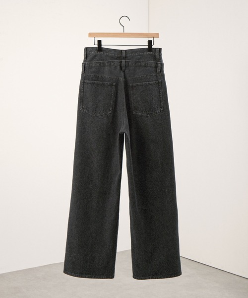 Alfred Alex】ヴィンテージメイク ダブルウエスト ワイドテーパード