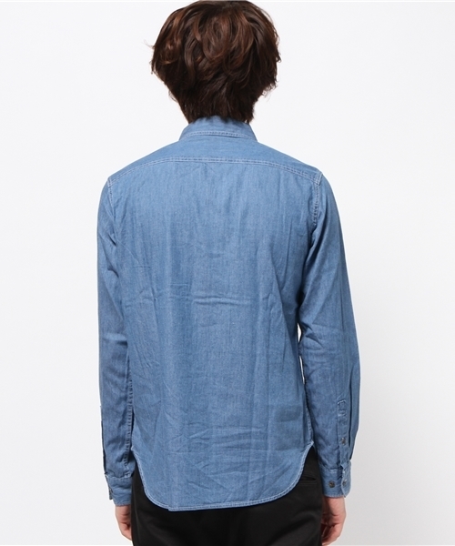 SEVENDAYS=SUNDAY（セブンデイズサンデイ）の「ＩＬＬＹ　シャンブレーシャツ（シャツ/ブラウス・メンズ・サックスブルー/ホワイト・SMALL/LARGE/MEDIUM）」の5枚目の写真