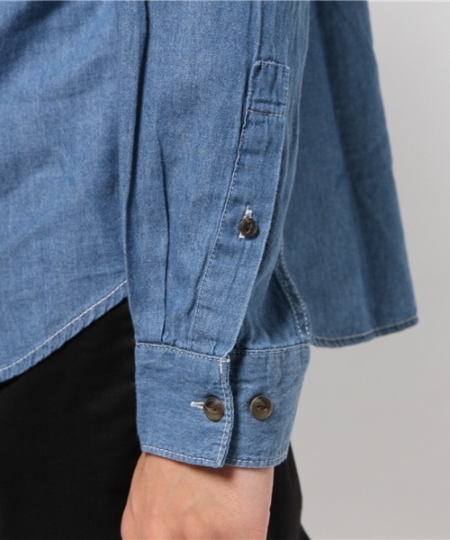 SEVENDAYS=SUNDAY（セブンデイズサンデイ）の「ＩＬＬＹ　シャンブレーシャツ（シャツ/ブラウス・メンズ・サックスブルー/ホワイト・SMALL/LARGE/MEDIUM）」の7枚目の写真